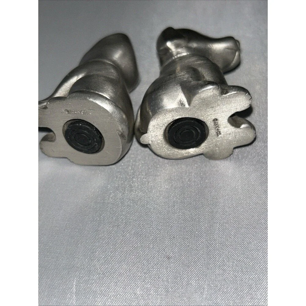 Anni + Co Dog & Cat Salt & Pepper Shakers Unused 2” Pewter